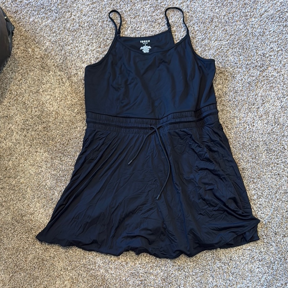torrid Black Active Dress with built in shorts